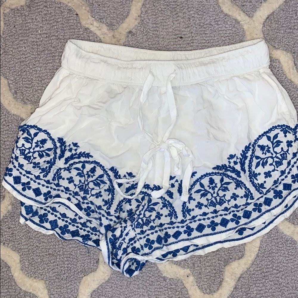 Blue and white Abercrombie shorts